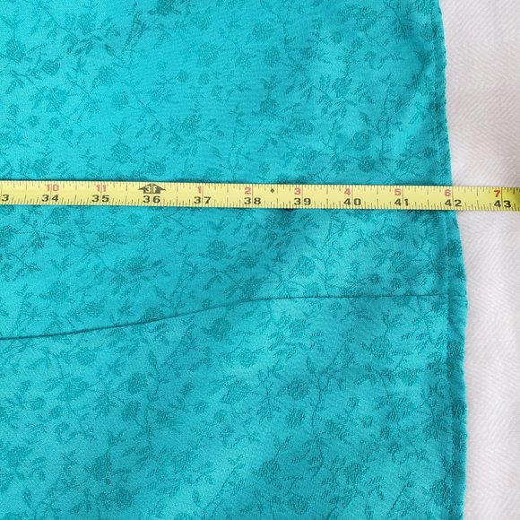 Coldwater Creek Teal Embroidered dress - Picture 6 of 9